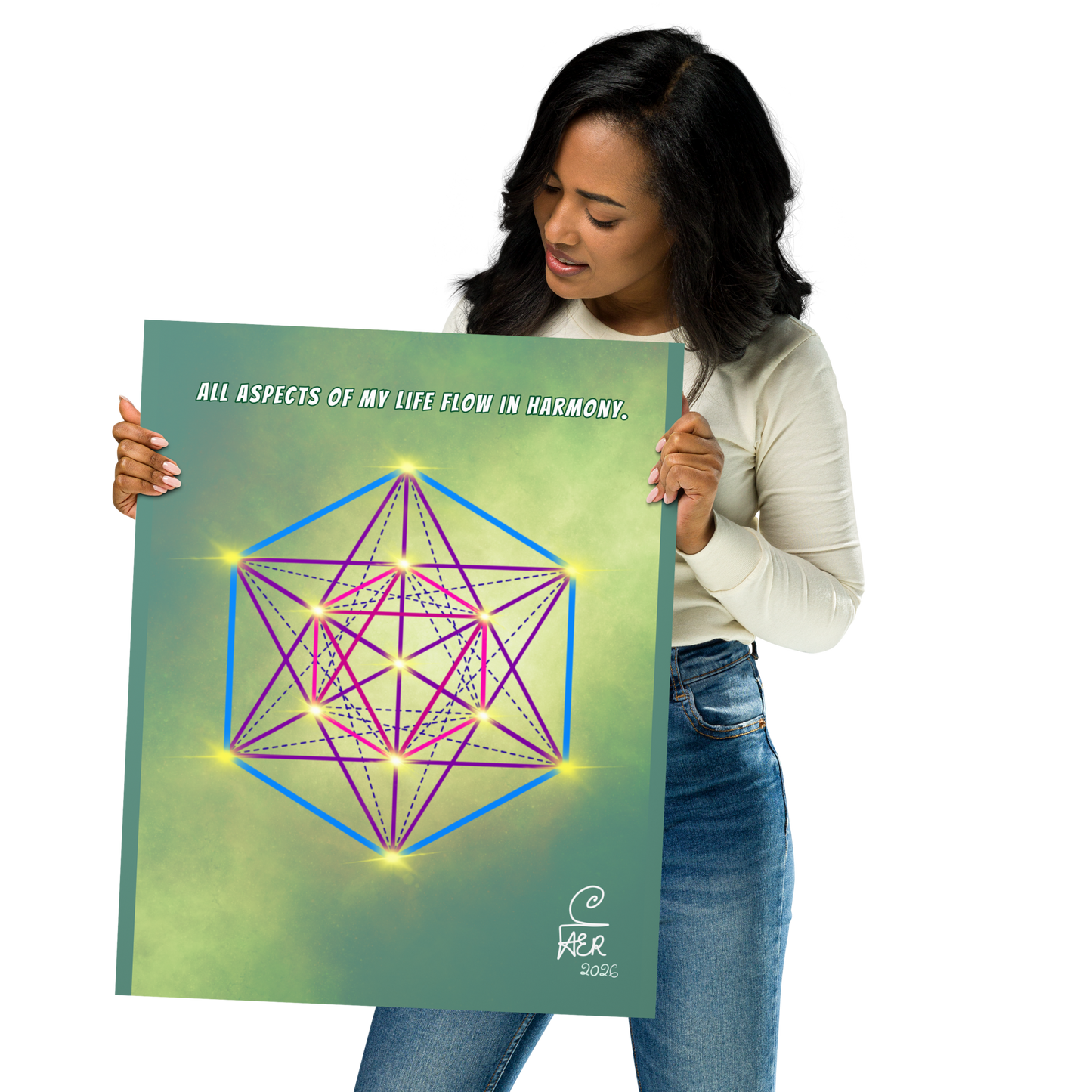 The Metatron Cube Photo paper poster