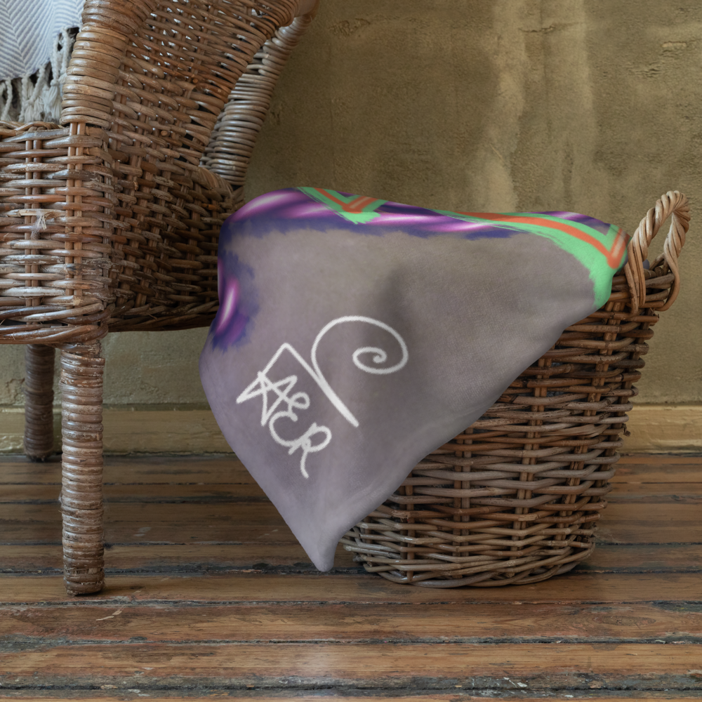 The Triple Tetrahedron (Triangle Trinity) Throw Blanket