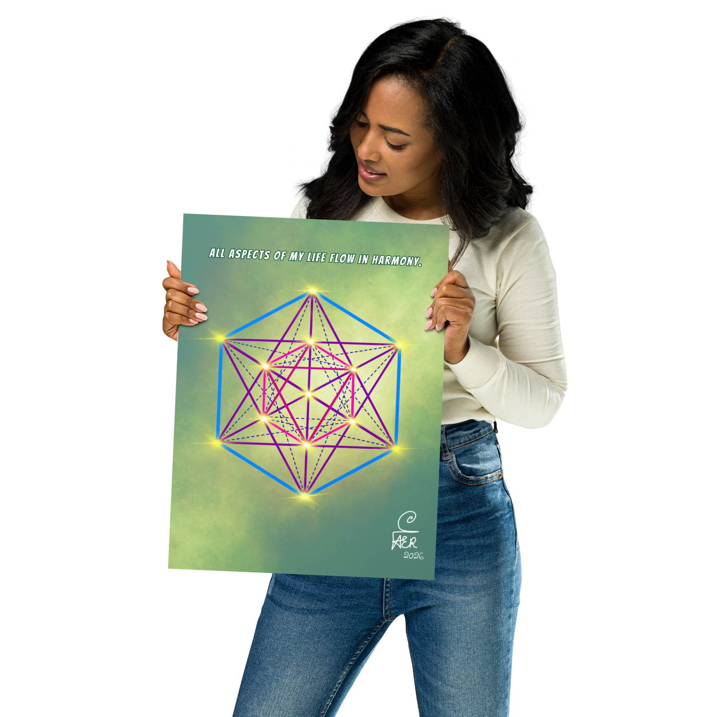 The Metatron Cube Photo paper poster