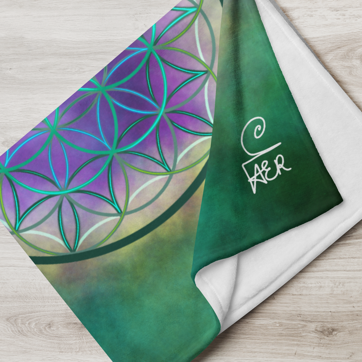 The Flower of Life Throw Blanket