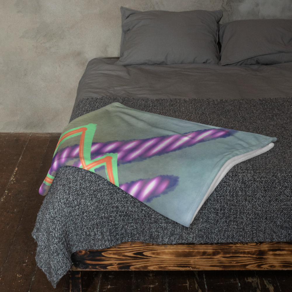 The Triple Tetrahedron (Triangle Trinity) Throw Blanket