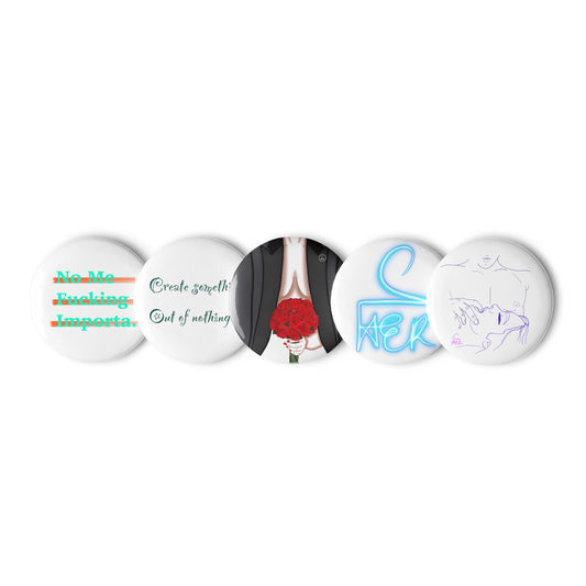 Mix of pin buttons