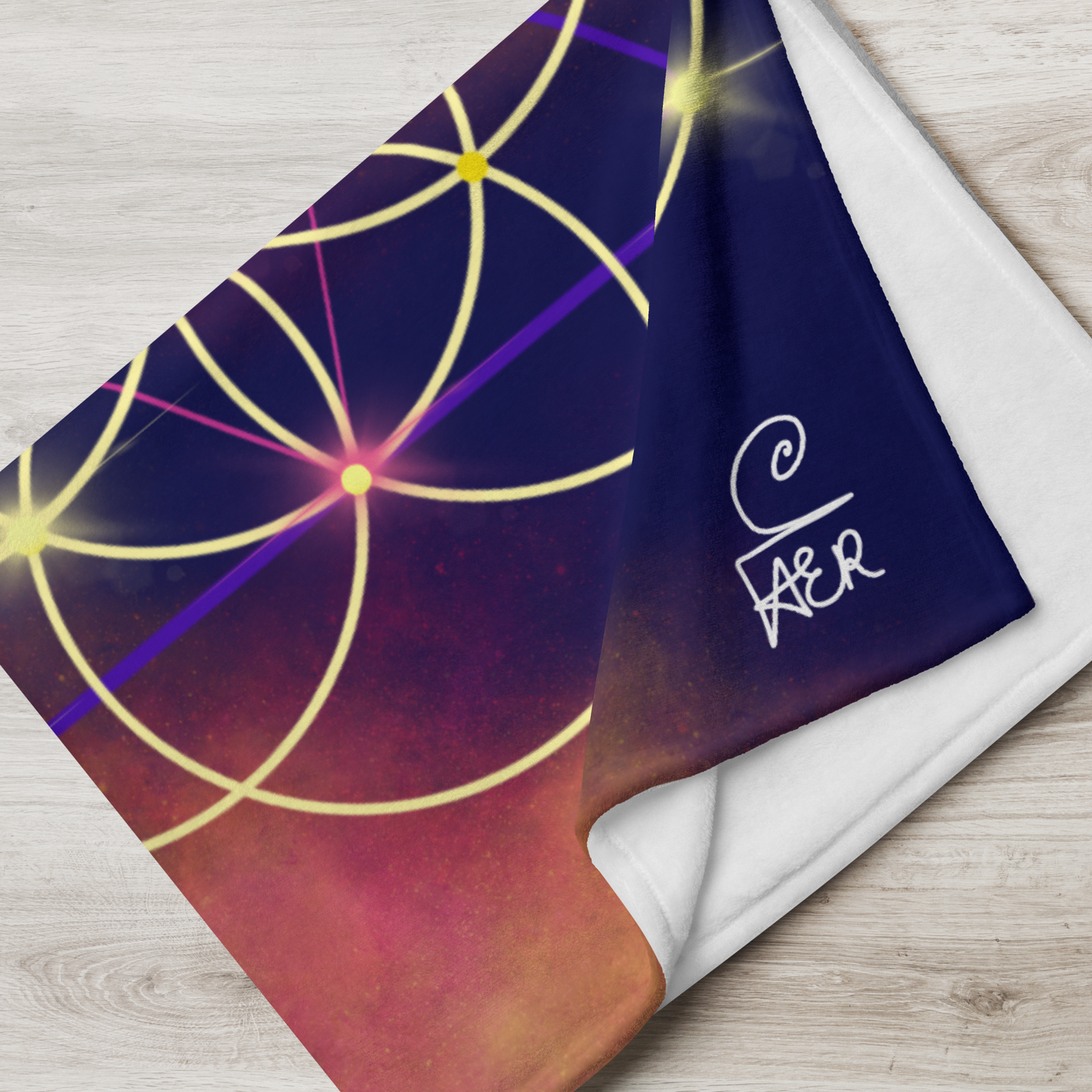 The Vesica Piscis with Triangle Throw Blanket