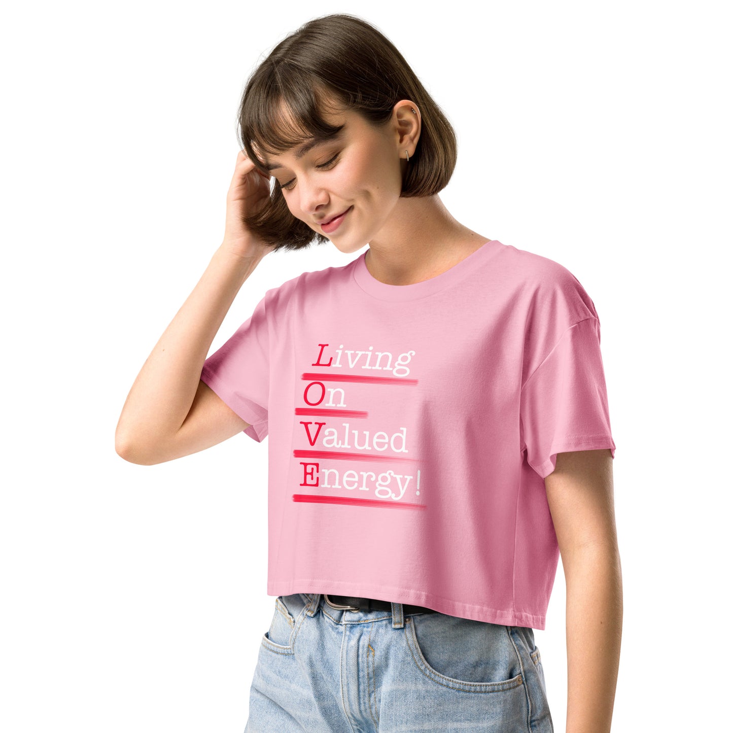 L.O.V.E. Women’s crop top