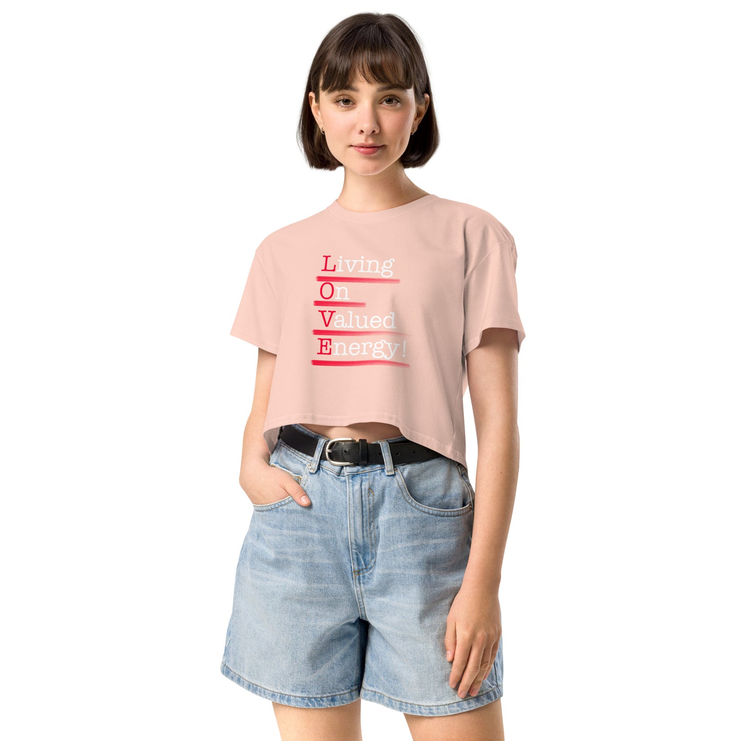 L.O.V.E. Women’s crop top