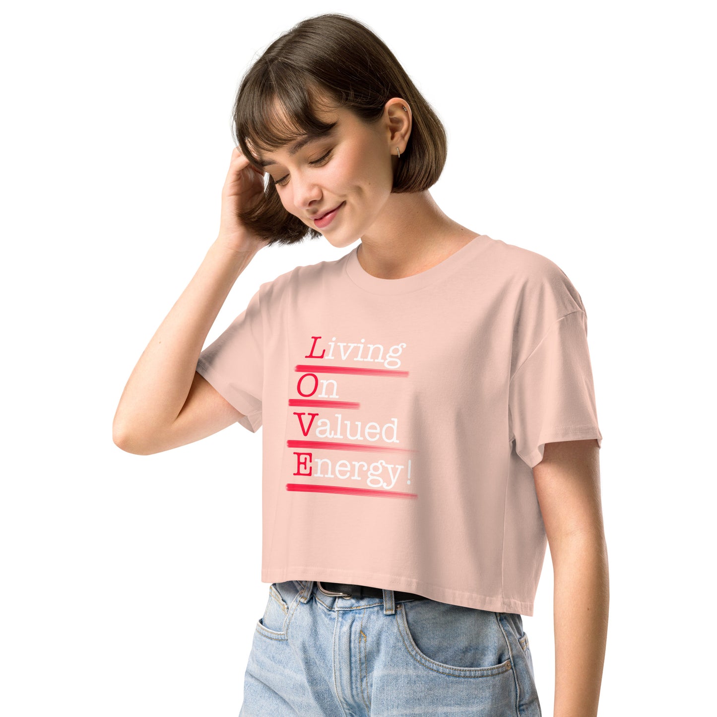 L.O.V.E. Women’s crop top