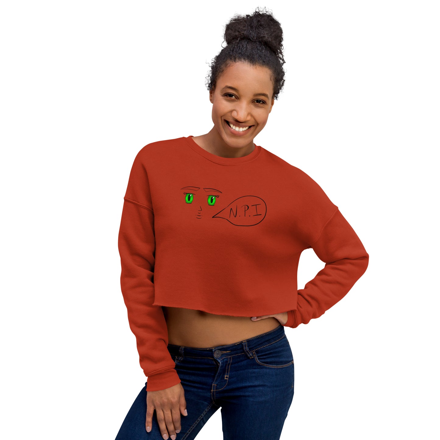 Ni Puta Idea Crop Sweatshirt