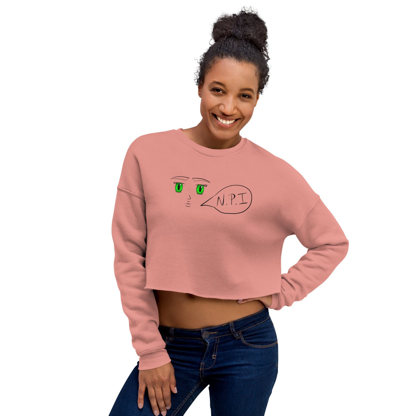 Ni Puta Idea Crop Sweatshirt