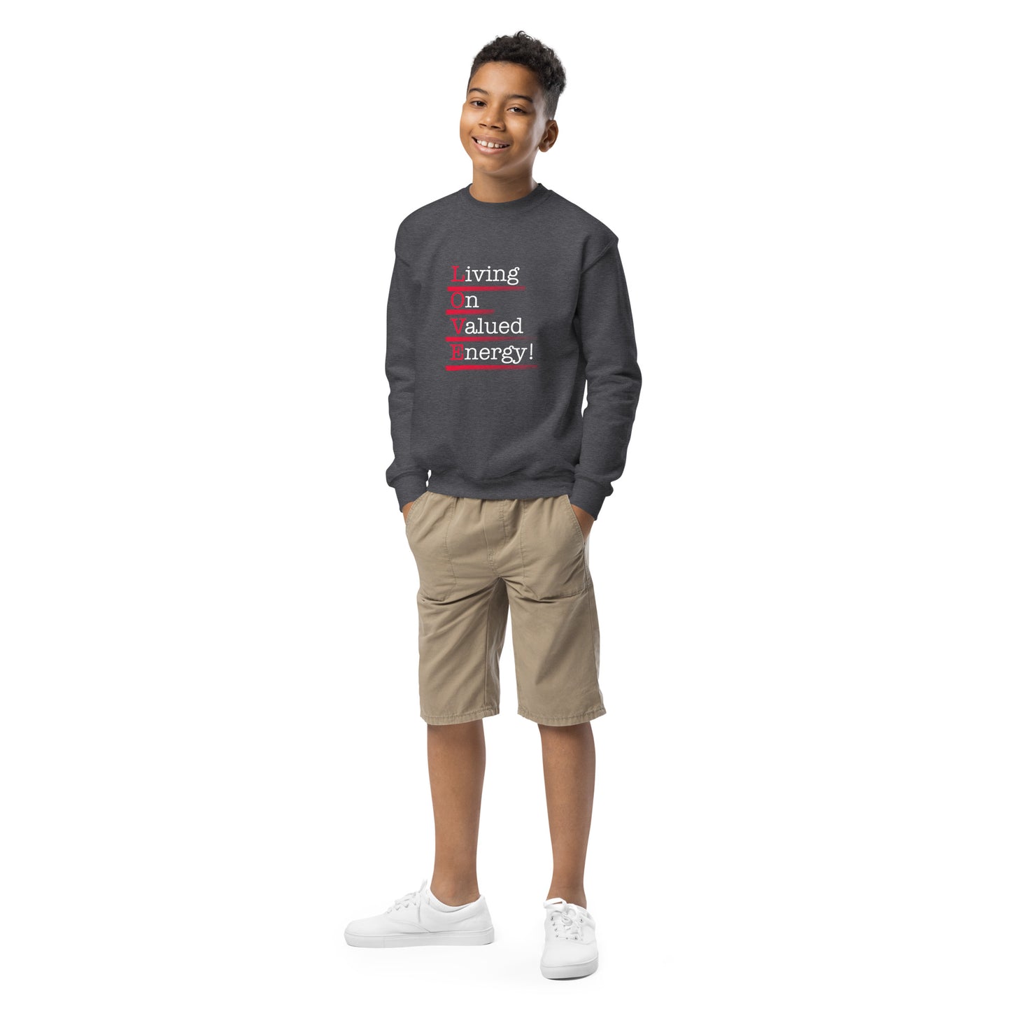 L. O. V. E Youth crewneck sweatshirt