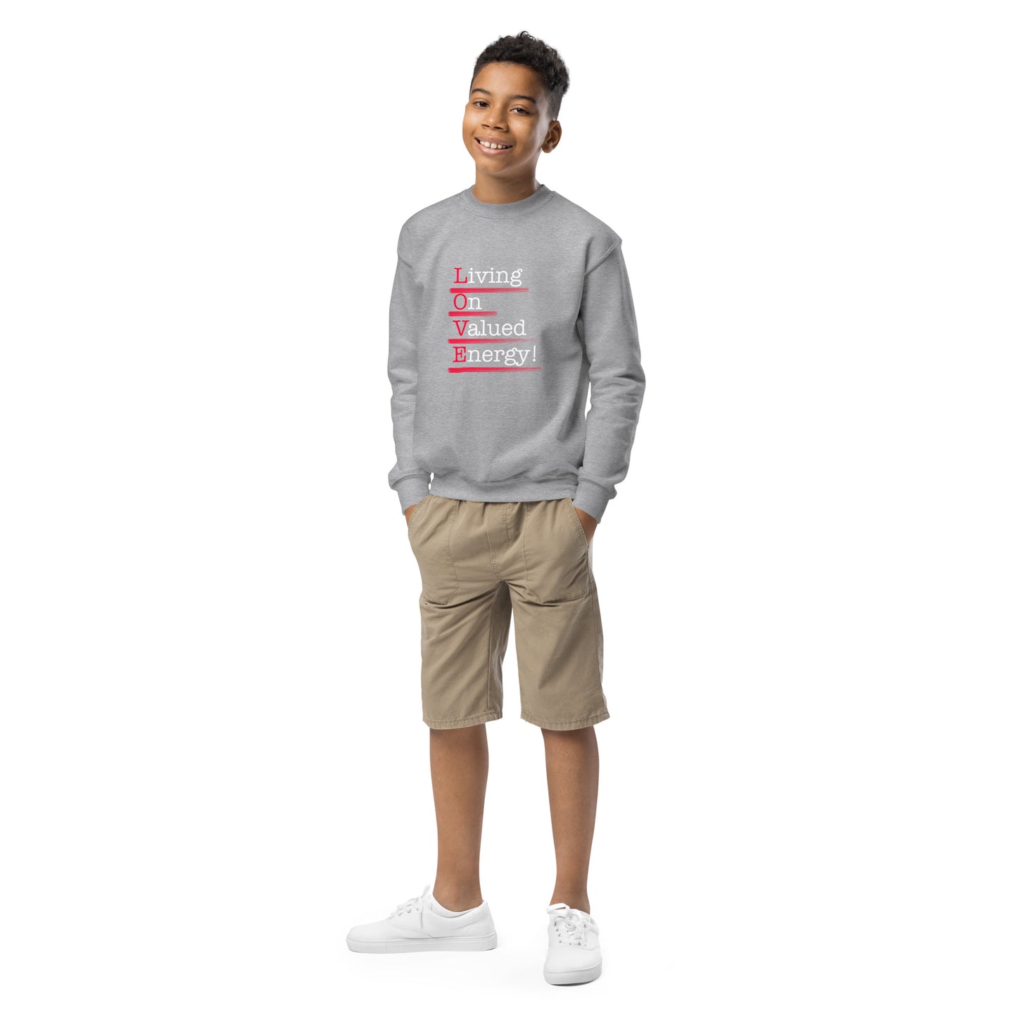 L. O. V. E Youth crewneck sweatshirt