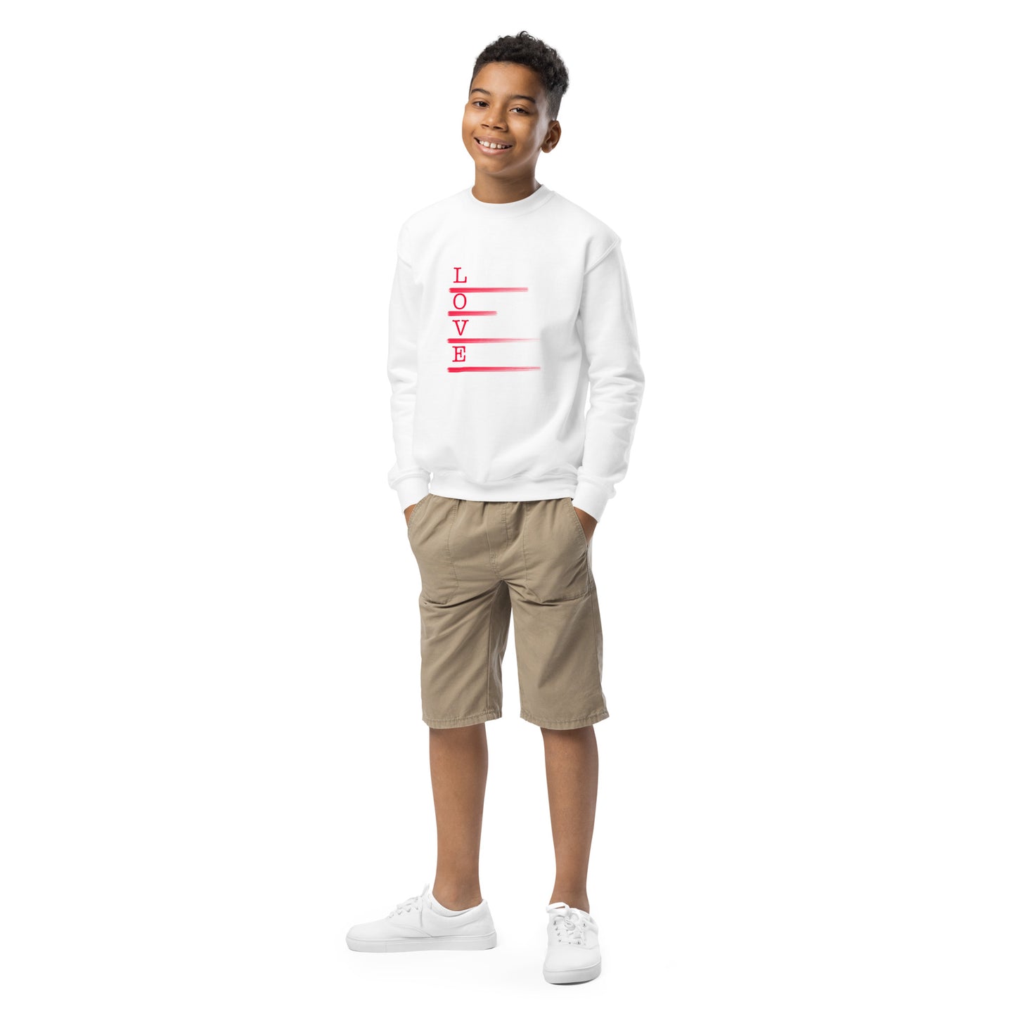 L. O. V. E Youth crewneck sweatshirt